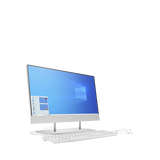 HP 24-dp0004na All-in-One Desktop PC, Intel Pentium, 4GB RAM, 128GB SSD, 23.8" - Natural Silver