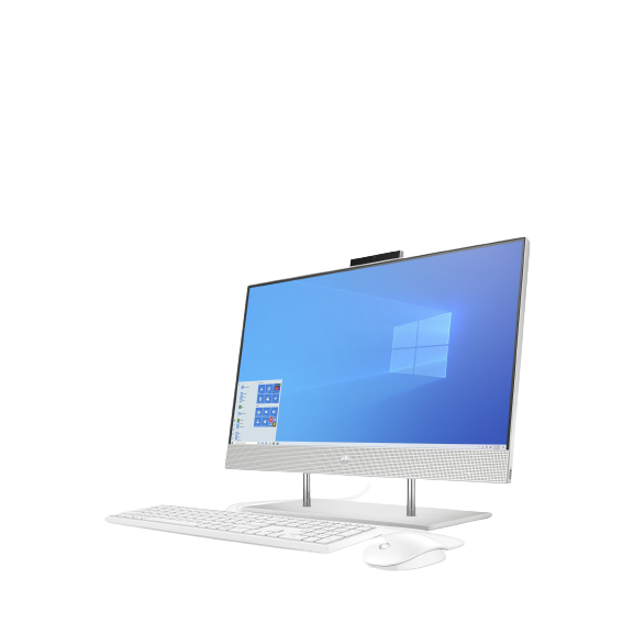 HP 24-dp0004na All-in-One Desktop PC, Intel Pentium, 4GB RAM, 128GB SSD, 23.8" - Natural Silver