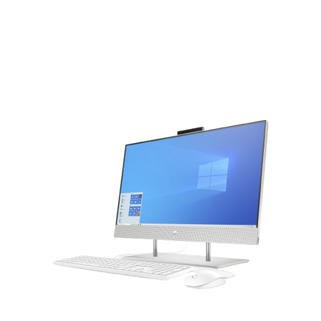 HP 24-dp0004na All-in-One Desktop PC, Intel Pentium, 4GB RAM, 128GB SSD, 23.8" - Natural Silver