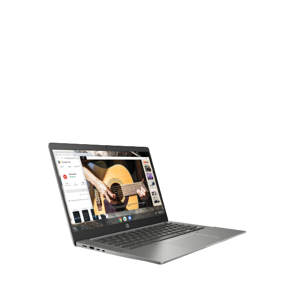 HP 14B-NA0005NA Chromebook, AMD Athlon Silver 4GB RAM 64GB eMMC 14" - Silver - NO CHARGER
