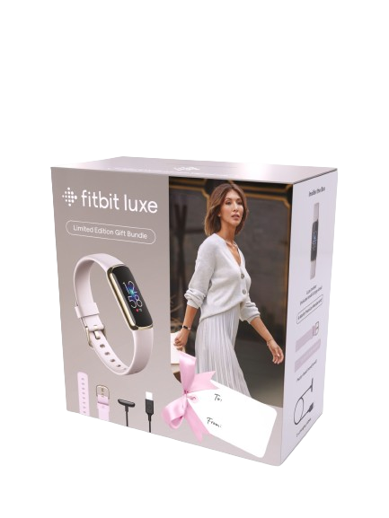 Fitbit Luxe Gift Pack Bundle - Lunar White & Soft Gold - Refurbished Excellent