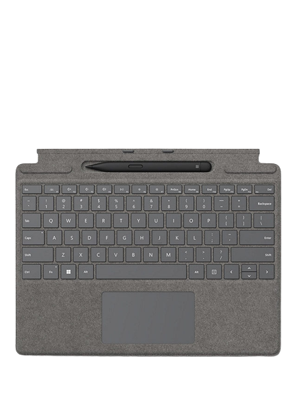 Microsoft Surface Pro Signature Type Keyboard Cover for Pro 8 and Pro X, Platinum (8X6-00063) - New