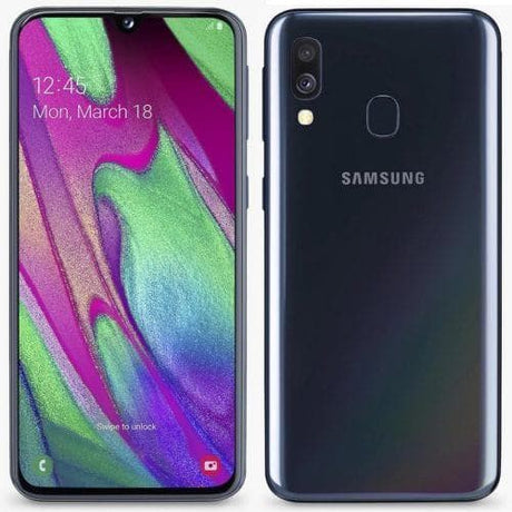 Samsung Galaxy A40 64GB Black Unlocked Single Sim - Good Condition