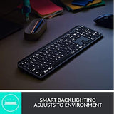 Logitech MX Keys Advanced Wireless Illuminated Keyboard - Black - Good