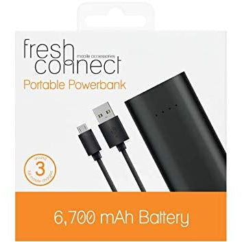 Fresh Connect 6700mAh Portable Powerbank - New