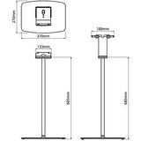 Flexson Premium Floor Stand for Sonos Five and Play:5 - Black - Open Box