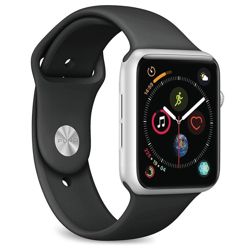 Refurbished Apple Watch Series 3 42mm GPS - Silver Aluminium - Black Straps - Fair - Heavily Cracked