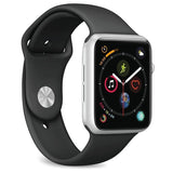 Refurbished Apple Watch Series 3 42mm GPS - Silver Aluminium - Black Straps - Fair - Heavily Cracked