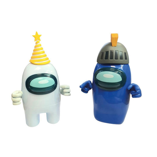 Toikido Among Us Action Figures 2 Pack Grey & Blue