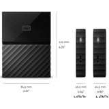 Western Digital WDBYNN0010BBK Backup Password Protection 1TB- Black