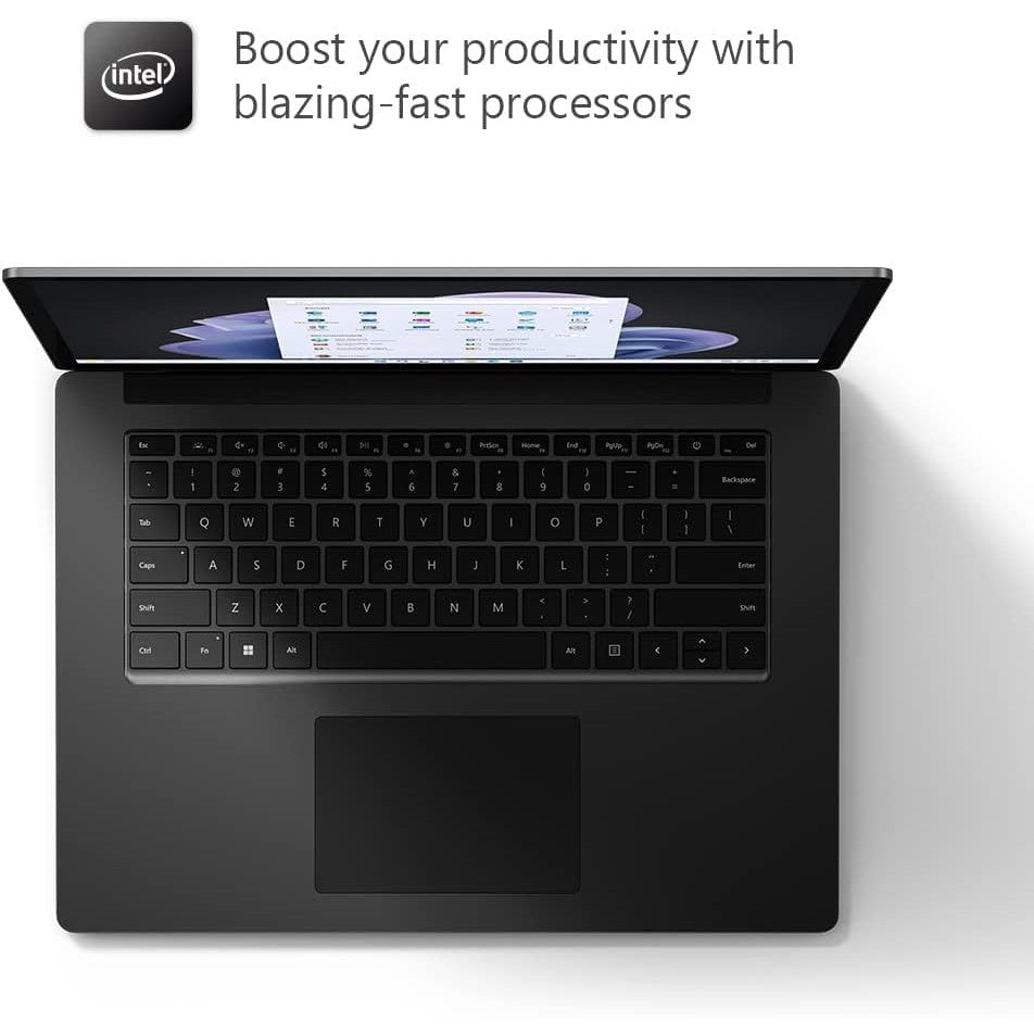 Refurbished Microsoft Surface Laptop 5 Intel Core i7-1255U 8GB RAM 256GB 15" - Black - Good