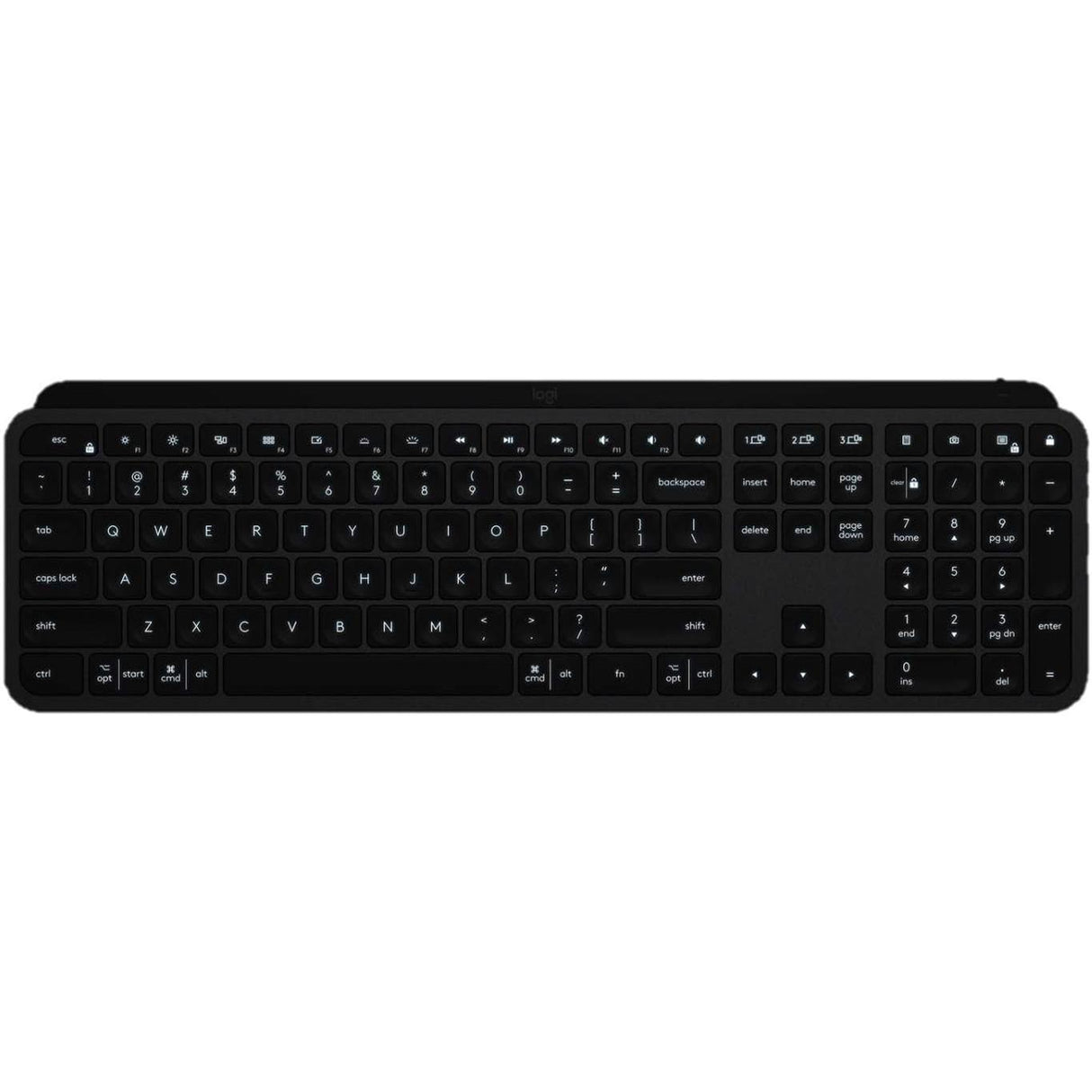 Logitech MX Keys Advanced Wireless Illuminated Keyboard - Black - Good