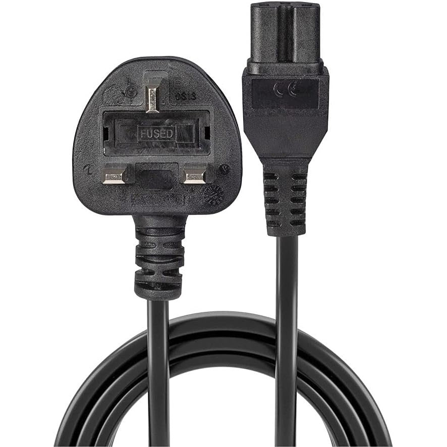 Lindy UK 3 Pin Plug to C15 Mains Cable