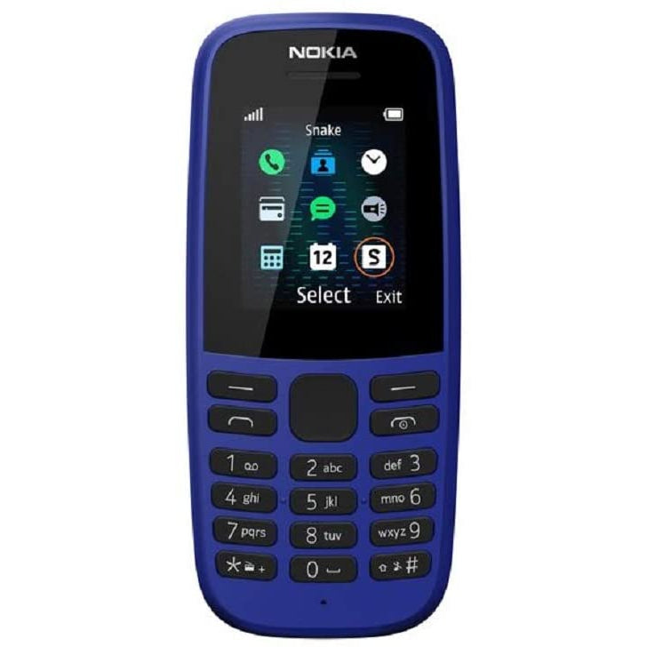 Nokia 105 (4 edition) 1.77 Inch UK SIM Free (Single SIM) - Blue - Refurbished Pristine
