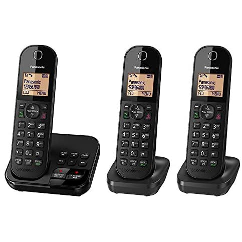 Panasonic KX-TGC423EB Cordless Phone with Answering Machine - Trio Handsets - Refurbished Pristine
