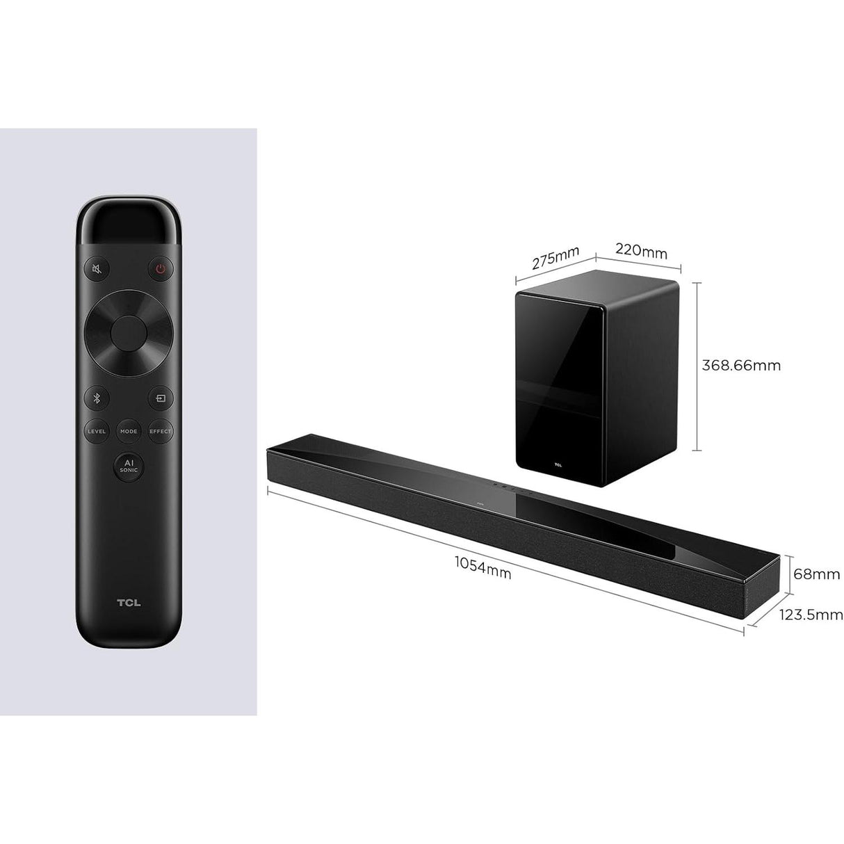 TCL Q75HK 5.1.2 Wireless Sound Bar with Dolby Atmos & Subwoofer - Fair - Cracked Plastic