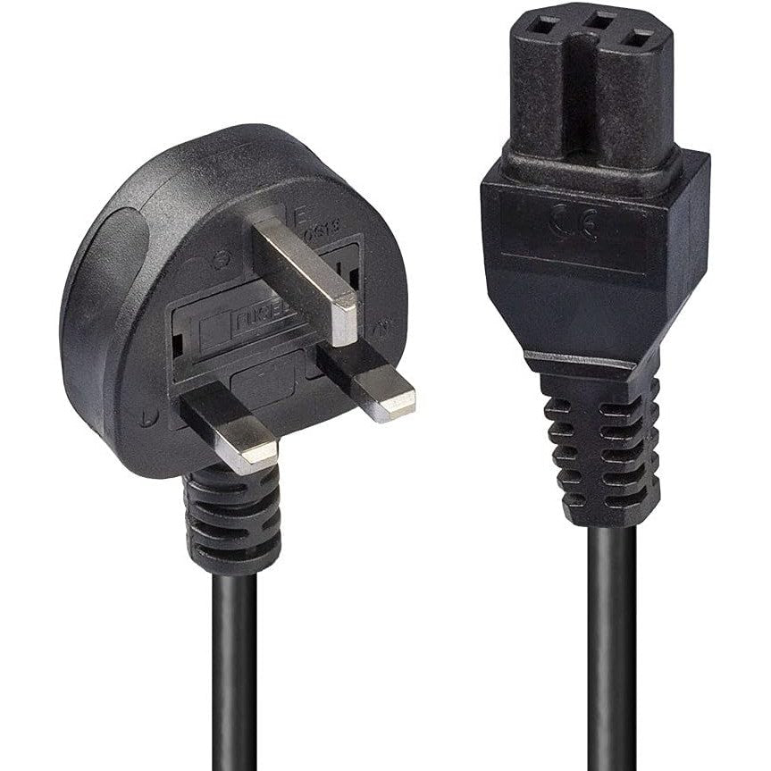 Lindy UK 3 Pin Plug to C15 Mains Cable