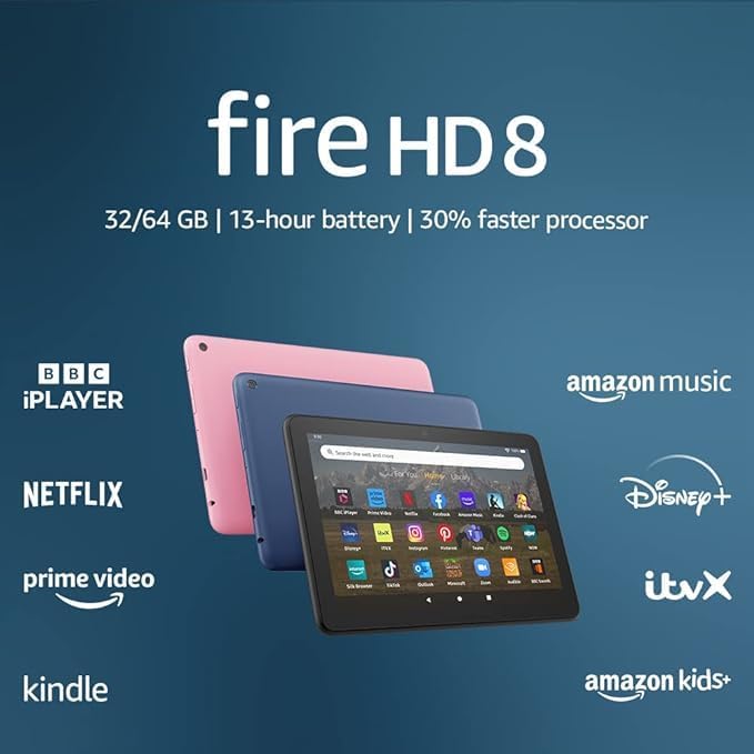 Amazon Fire HD 8 Tablet (2022) 32GB - Black