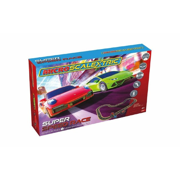 Micro Scalextric Super Speed Battery Race Set - Lamborghini vs Porsche