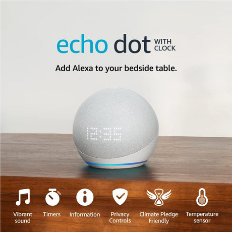 Amazon Echo Dot 5th Gen Smart Speaker With Alexa - Glacier White