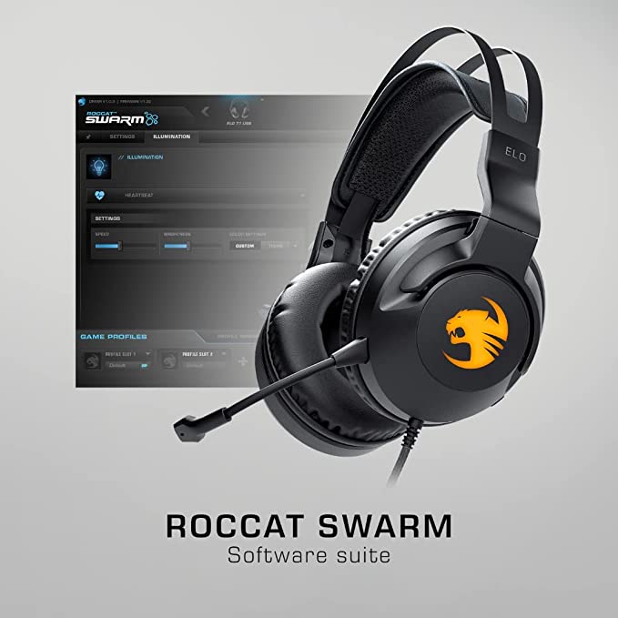Roccat Elo 7.1 Wired USB PC Gaming Headset - Black - Pristine