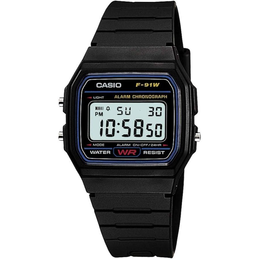 Casio F-91W-1JF Standard Digital Watch With LED Light