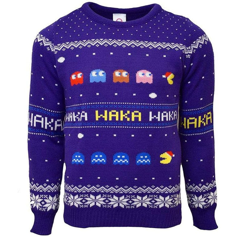 Numskull Official Pac-Man Waka-Waka Knitted Christmas Jumper