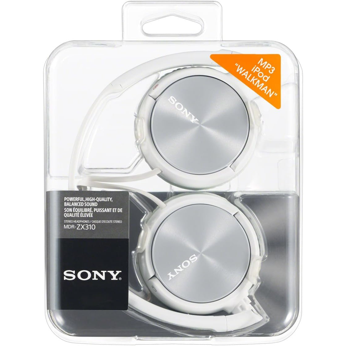 Sony MDR-ZX310AP Foldable Wired Headphones - White - Refurbished Good