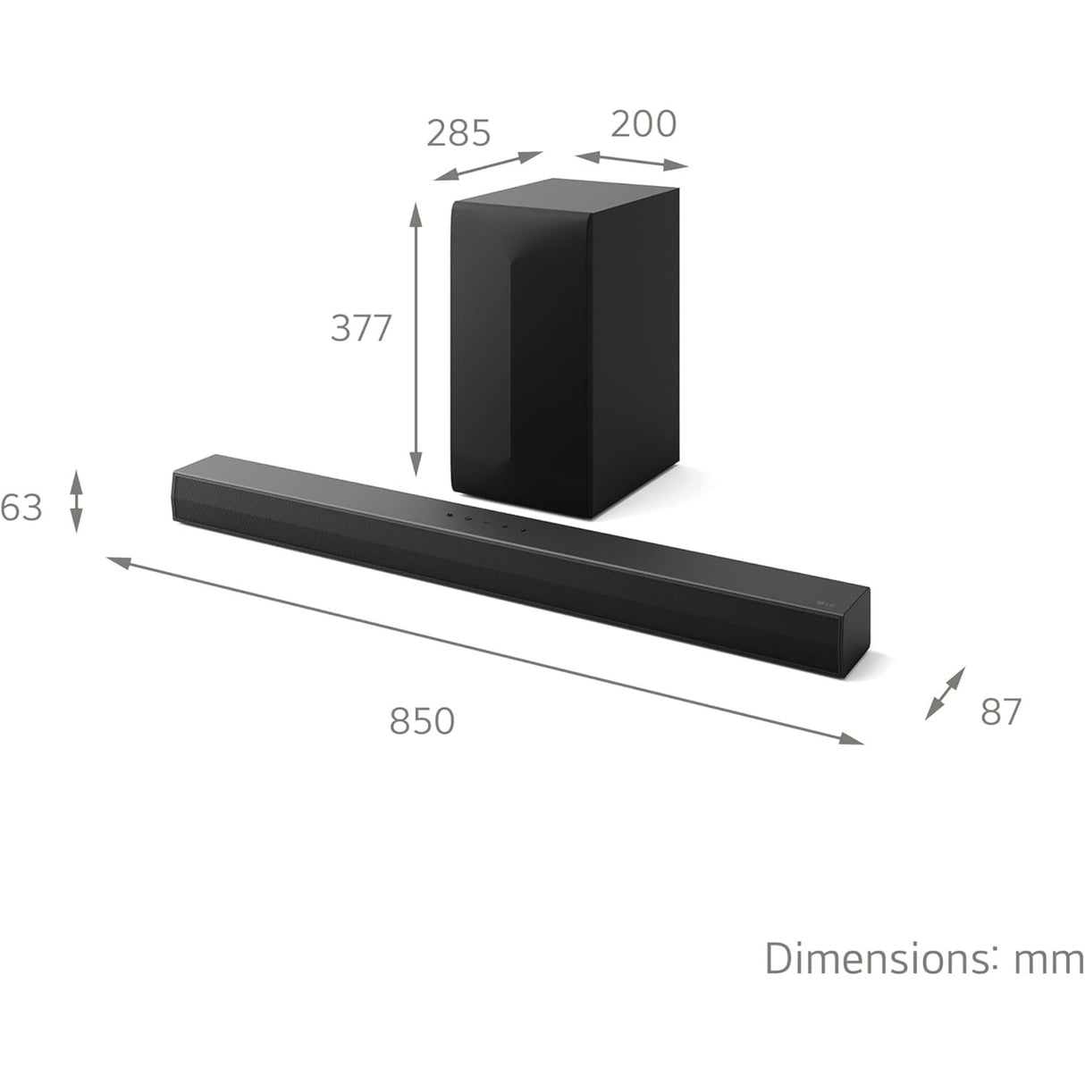 LG US40T Bluetooth Soundbar with Wireless Subwoofer - Good