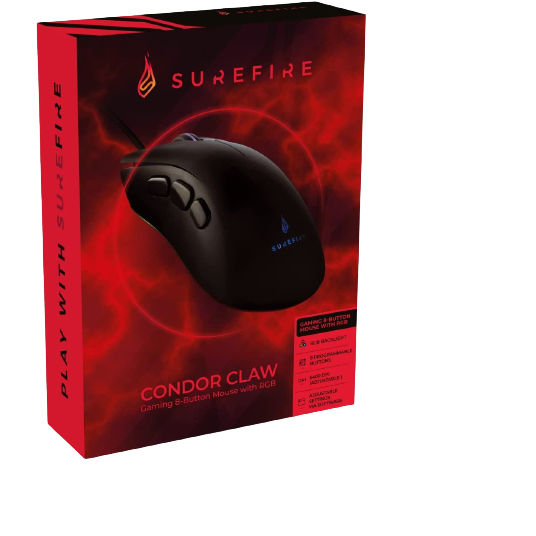 SureFire Condor Claw Gaming 8-Button Gaming Mouse - Refurbished Pristine
