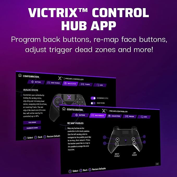 Victrix ProCon BFG Wireless Controller for PS5/PS4 - Black/Purple - Refurbished Pristine
