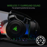 Razer Man O'War Wireless Gaming Headset  - Black - Refurbished Fair - Damaged Ear Muff
