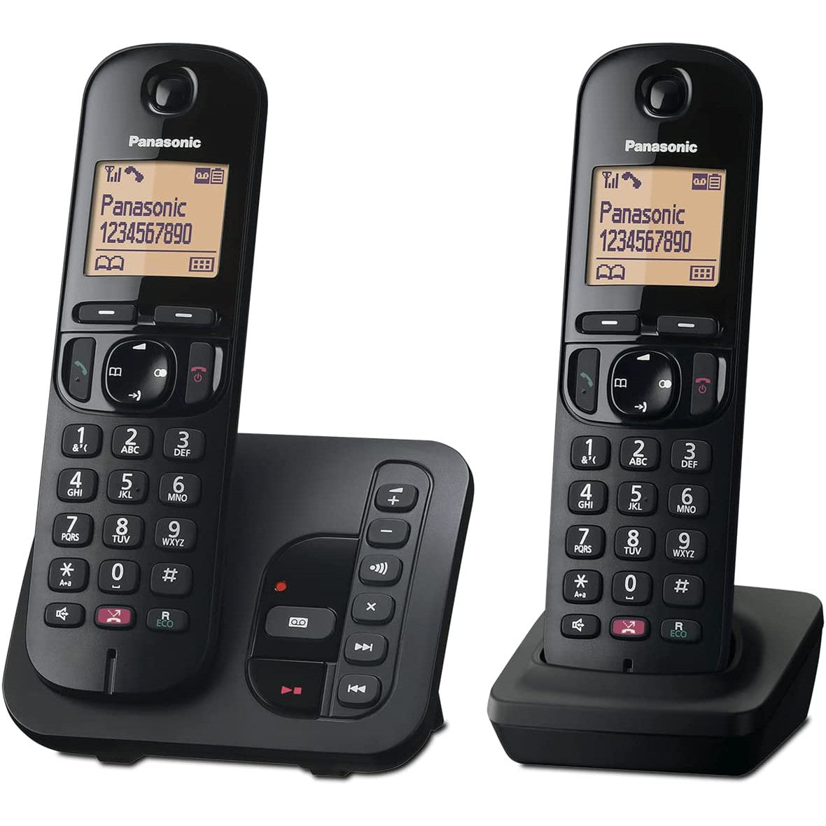 Panasonic KX-TGC262 Digital Cordless Phone Twin Pack - Black - Refurbished Good
