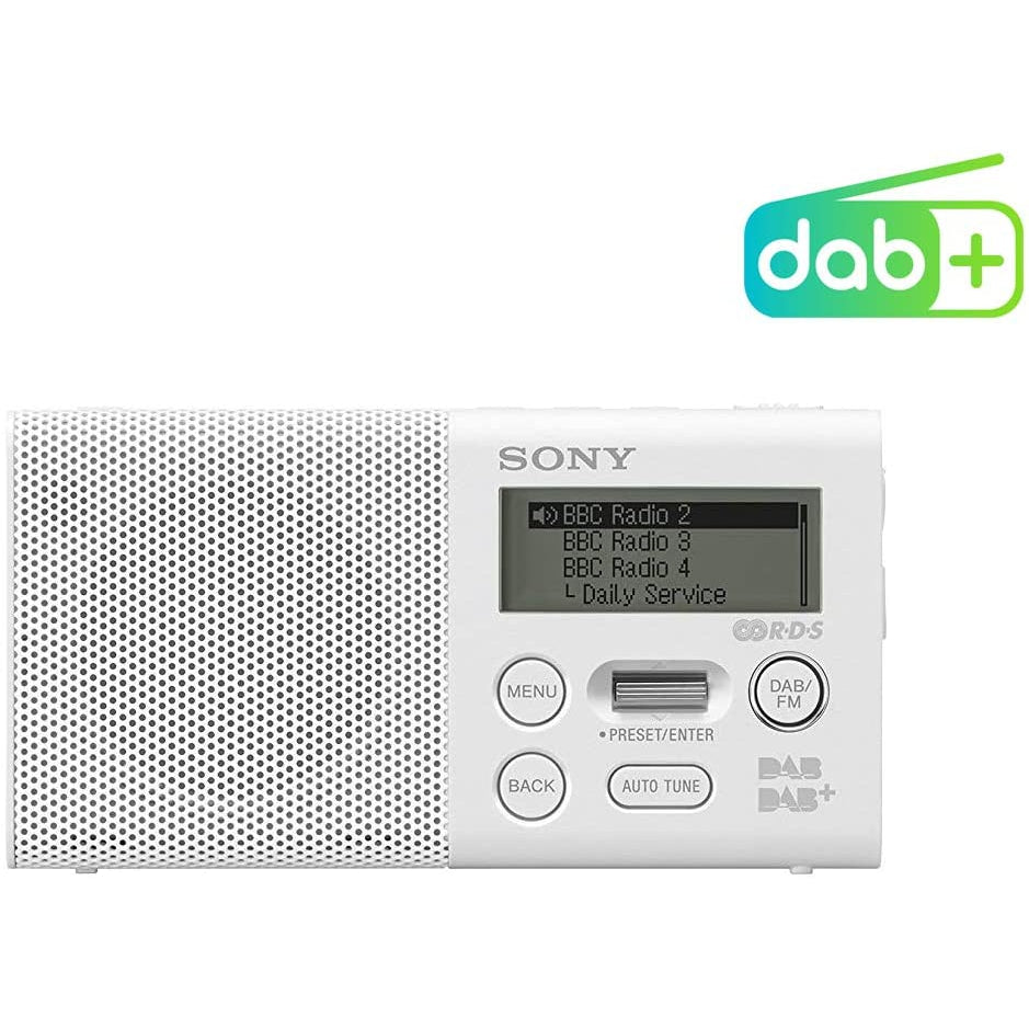 Sony XDR-P1DBP Pocket DAB/DAB+ Radio - White - Refurbished Excellent