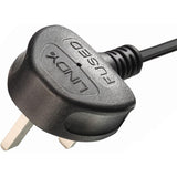 Lindy UK 3 Pin Plug to C15 Mains Cable