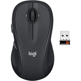 Logitech M510 Wireless Computer Mouse - Black - Good