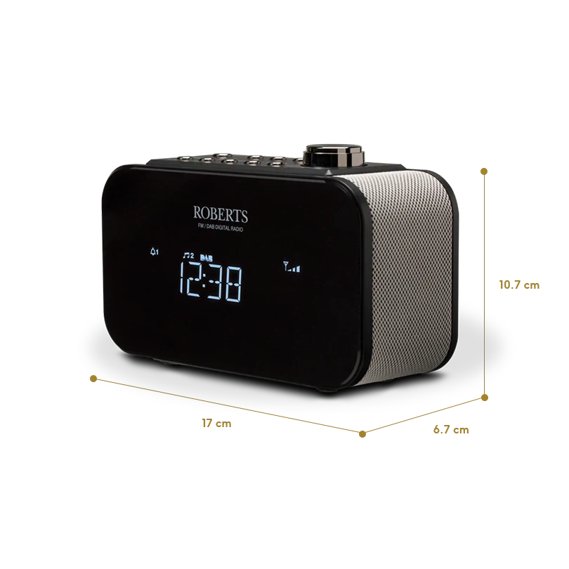 Roberts Ortus 2 DAB/DAB+/FM Digital Alarm Clock Radio Black Good