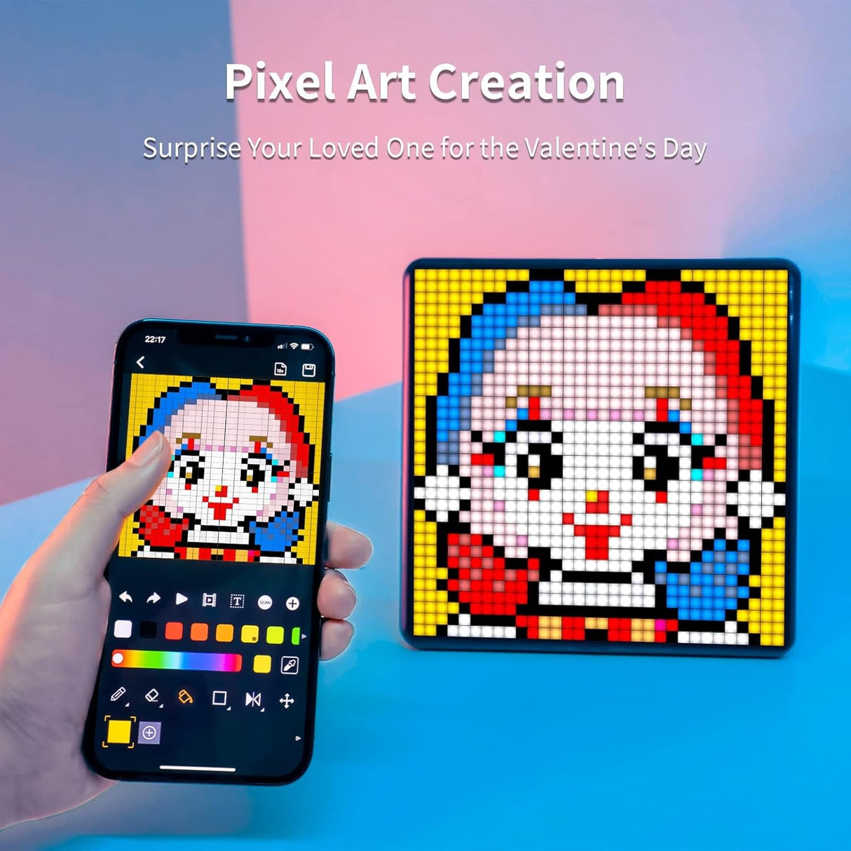 Divoom Pixoo-Max Customisable Pixel Art Signboard - New