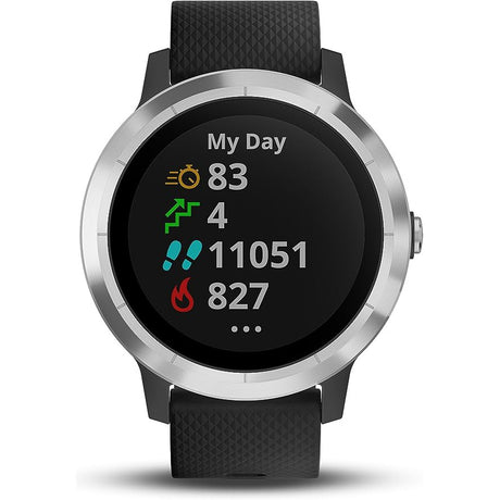 Garmin VivoActive 3 GPS Smartwatch - Black Stainless - Refurbished Excellent
