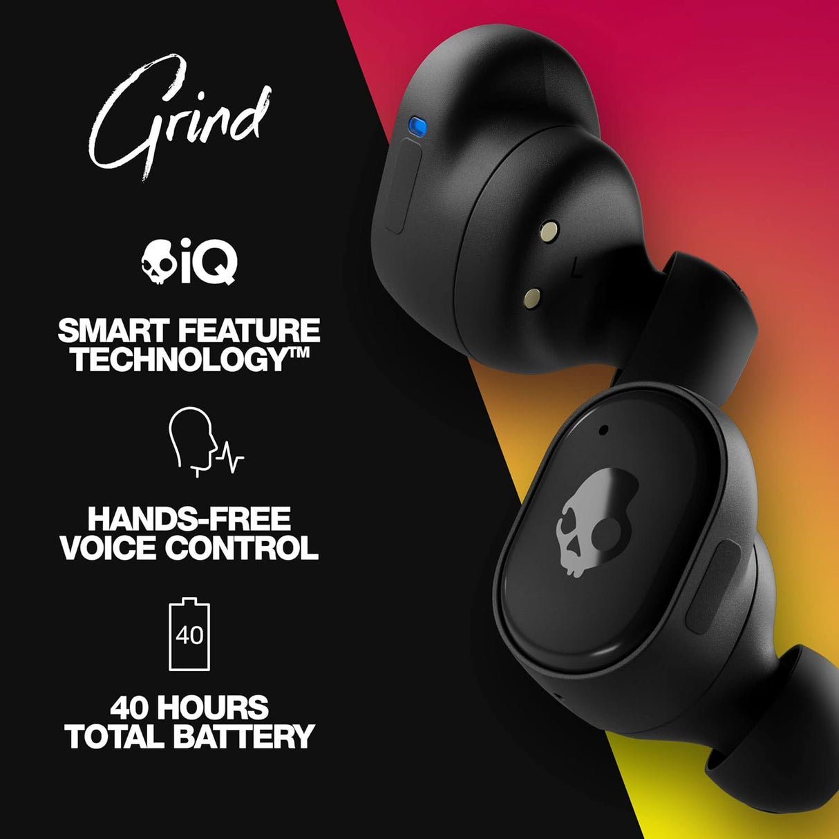 Skullcandy Grind In-Ear Wireless Earbuds - Black - Excellent