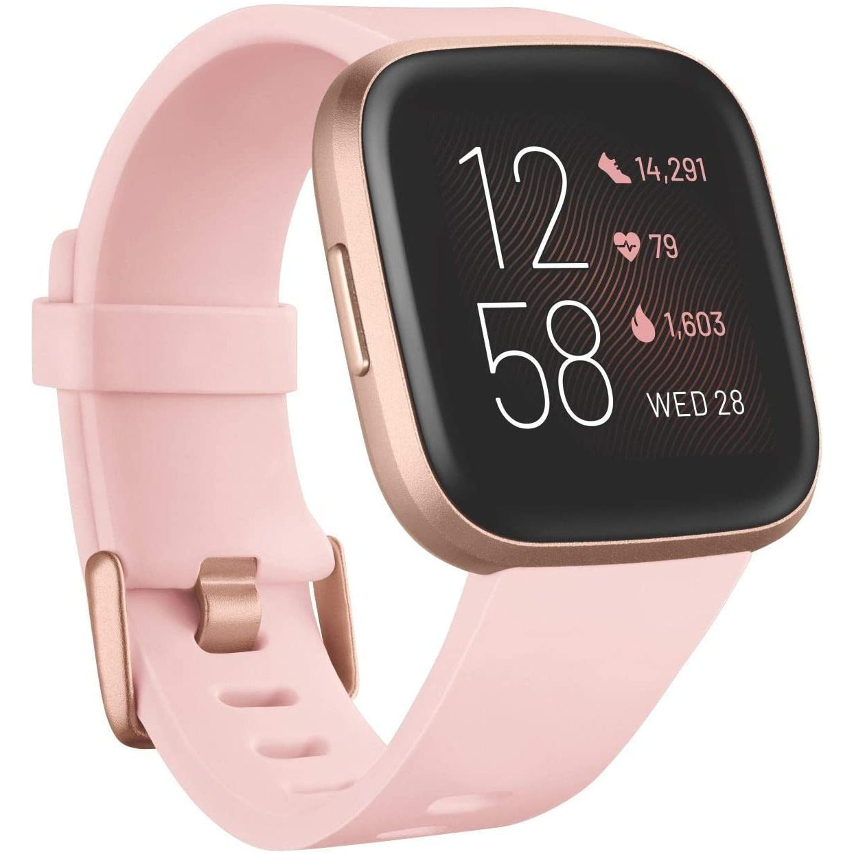 Fitbit Versa 2 Smart Fitness Watch (FB507) - Rose Gold / Pink - No Straps