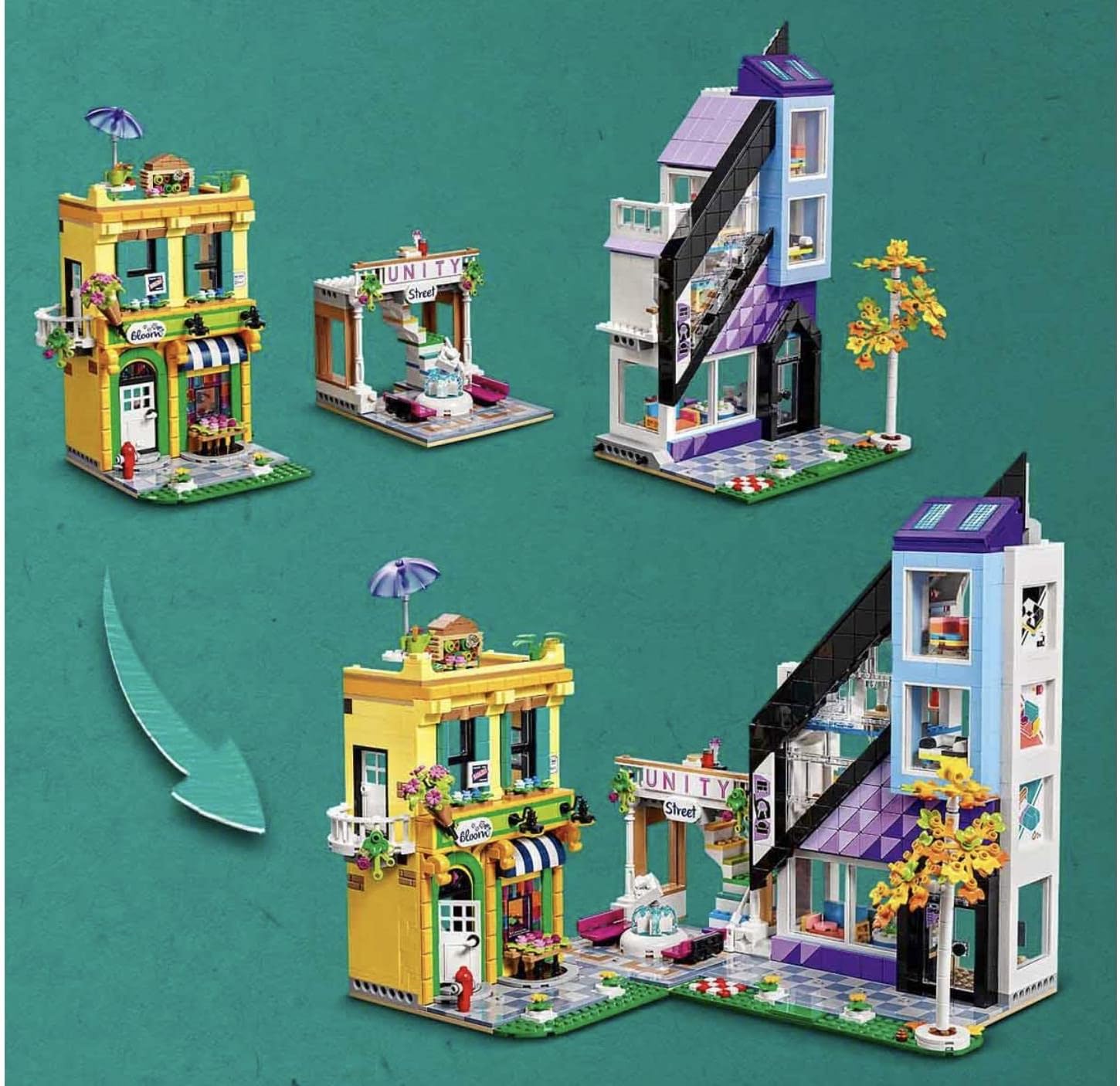 Lego 41732 Friends Downtown Flower and Design Stores Set