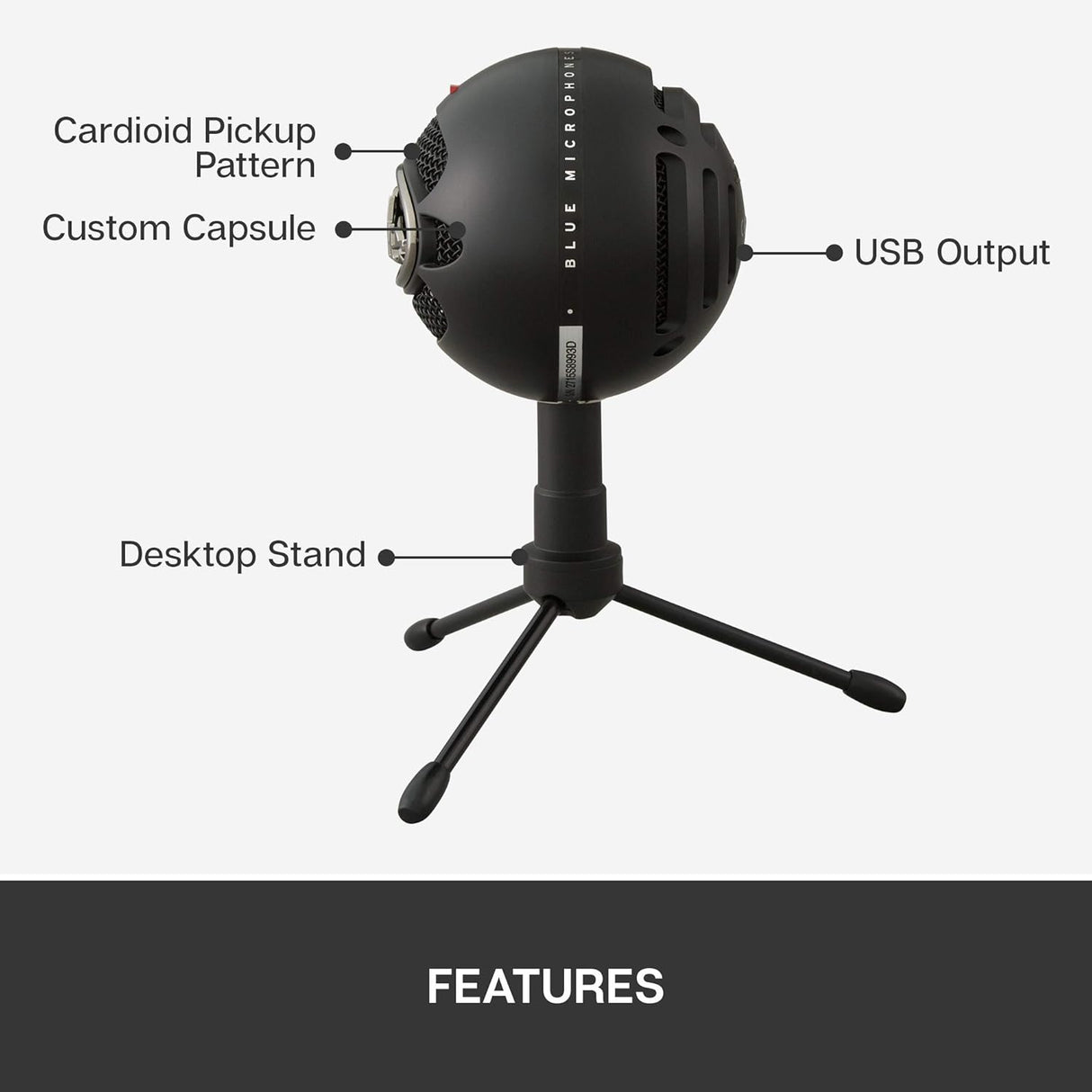 Logitech Blue Snowball iCE USB Microphone - Black - Good