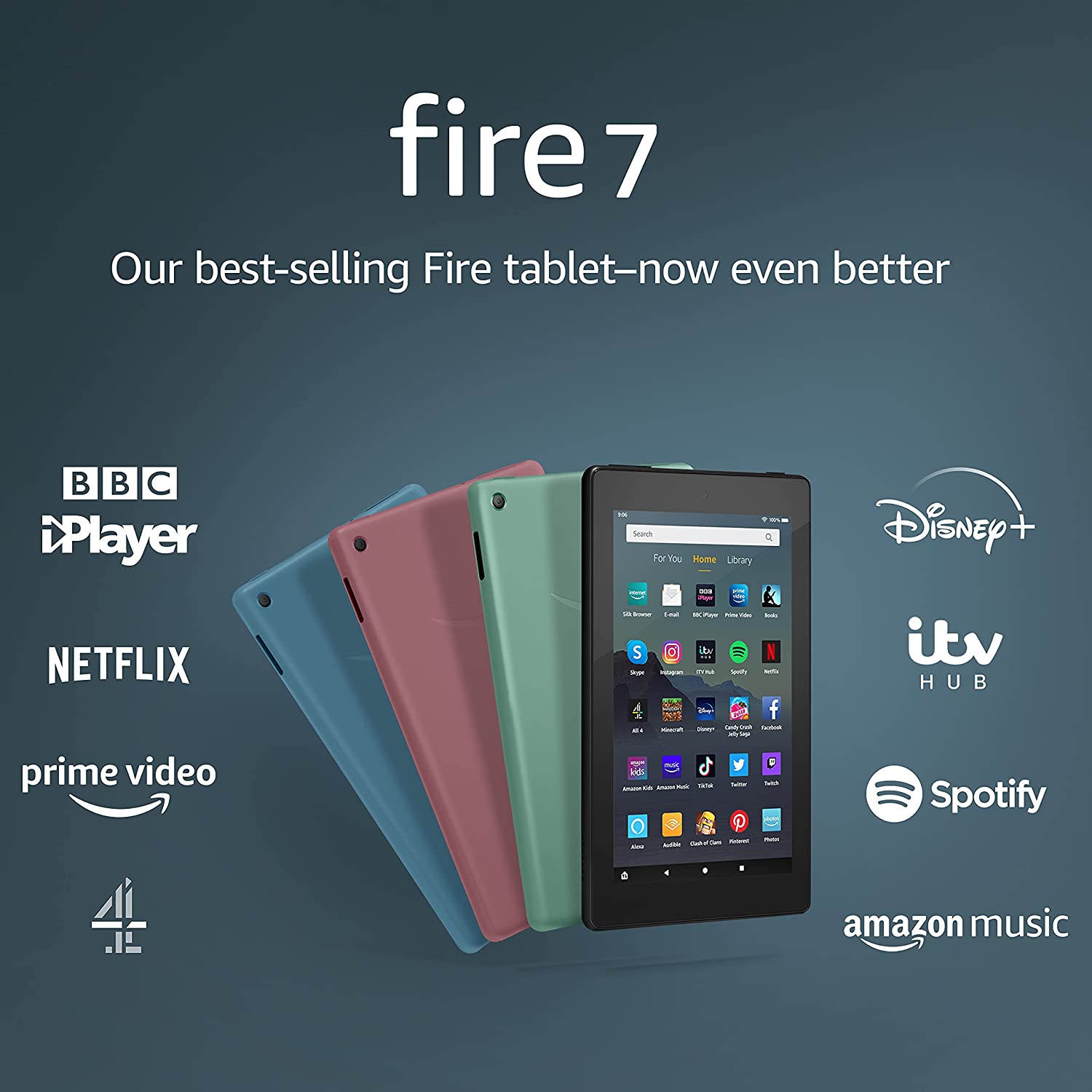 Amazon Fire 7 with Alexa 7" 16GB Tablet - Black - SR043KL