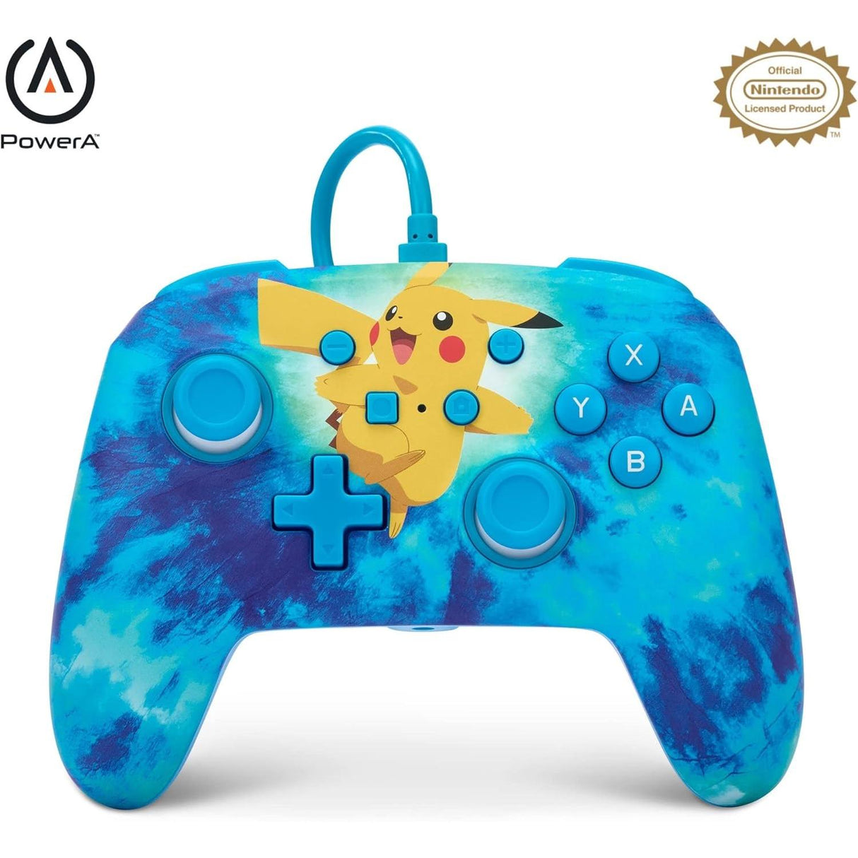 PowerA Enhanced Wired Switch Controller - Tie Dye Pikachu - Pristine