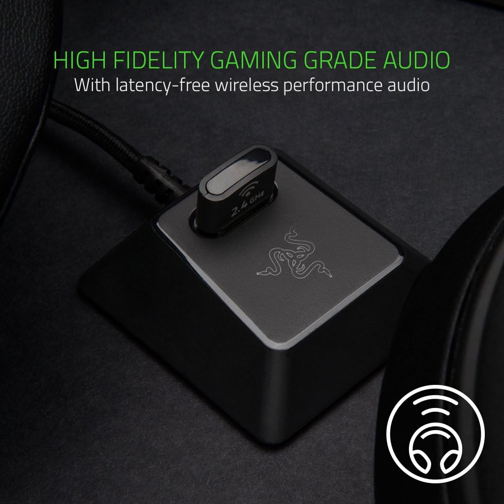 Razer Man O'War Wireless Gaming Headset  - Black - Refurbished Fair - Damaged Ear Muff