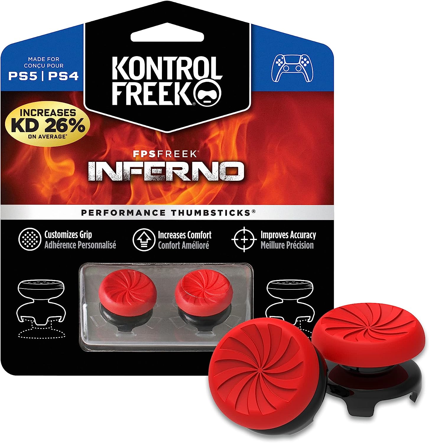 KontrolFreek FPS Freek Inferno Thumb Grips for PlayStation