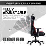 Anda Seat Luna Premium Large Gaming Chair - Black / Red - Excellent