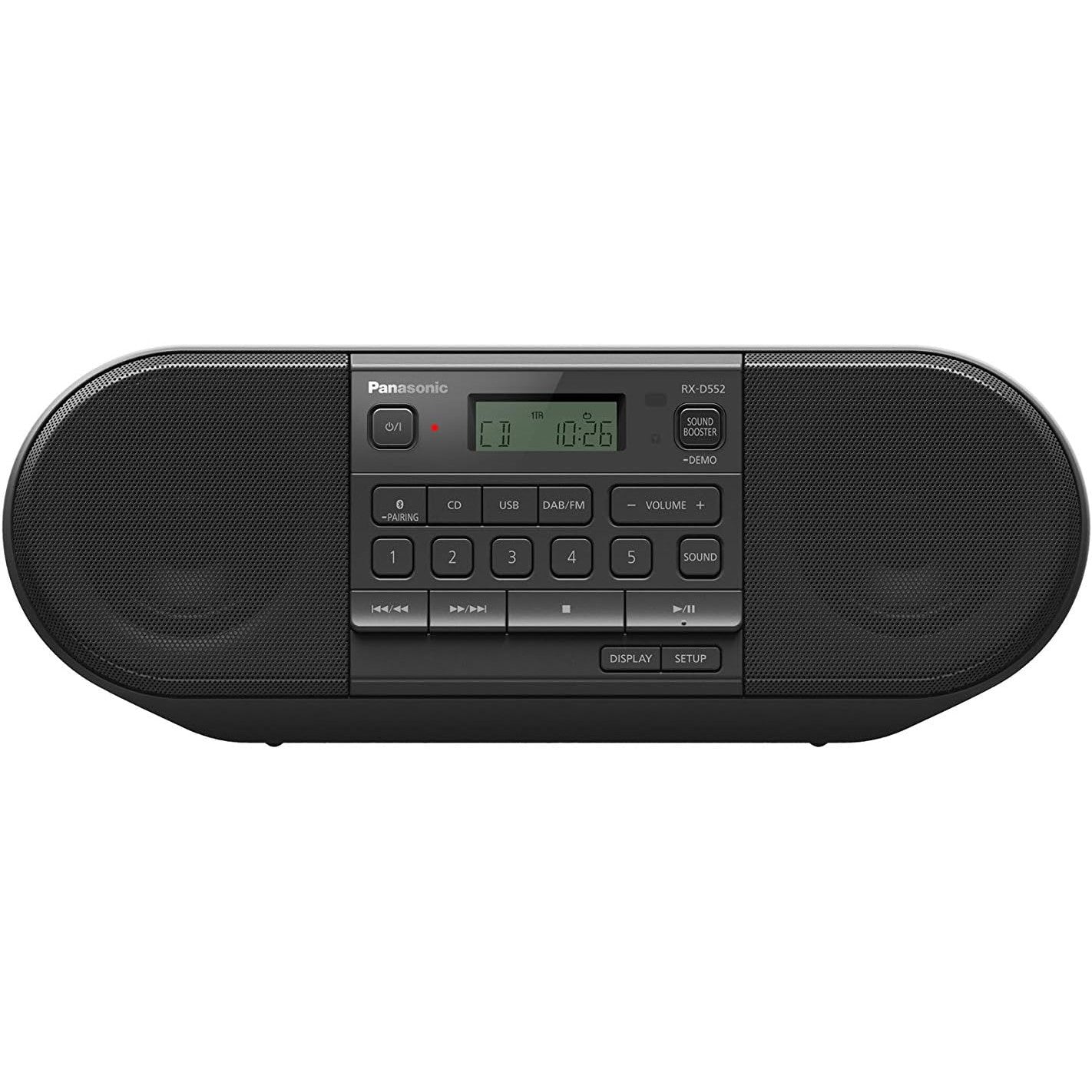 Panasonic RX-D552E-K DAB+/ FM Radio - Black - Pristine