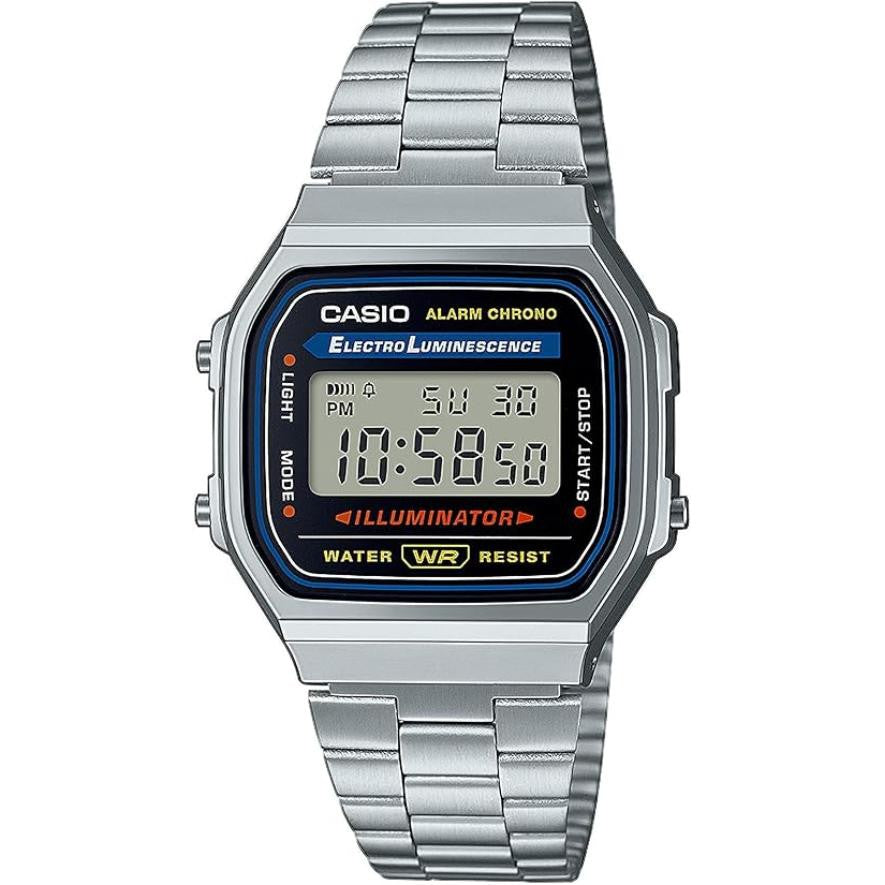 Casio A168WA-1YES Unisex Adult Digital Quartz Watch - Silver